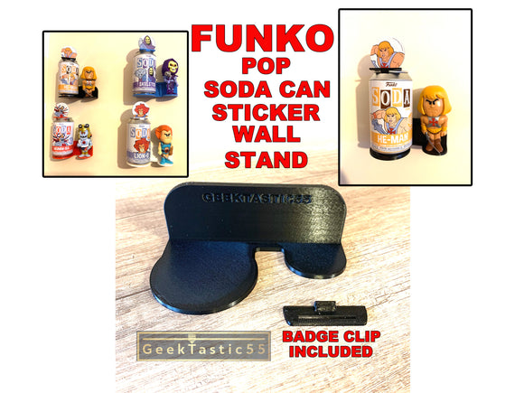 Funko Pop Soda Wall Stand - Custom Funko Pop Soda Can Shelf- Funko Pop Shelves - Funko Display Stand, Custom Pop Vinyl, Funko Pop Soda Can