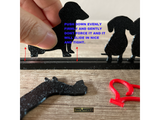 Dachshund Silhouette Ornament gift for dog lover or dog breeder | dachshund lover gift art | Unique Sausage dog, daxies, weiner dog Present.