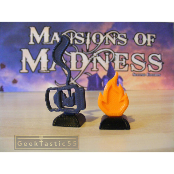 Mansions of Madness darkness and Fire Token set (38 tokens). Enhance your role play board game with these tokens
