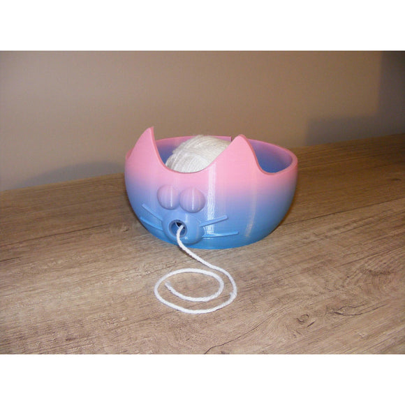Cat Yarn Bowl - Sleeping Cat Plastic Yarn Bowl - No Snag Yarn Bowl - Knitting Bowl - Animal Yarn Bowl