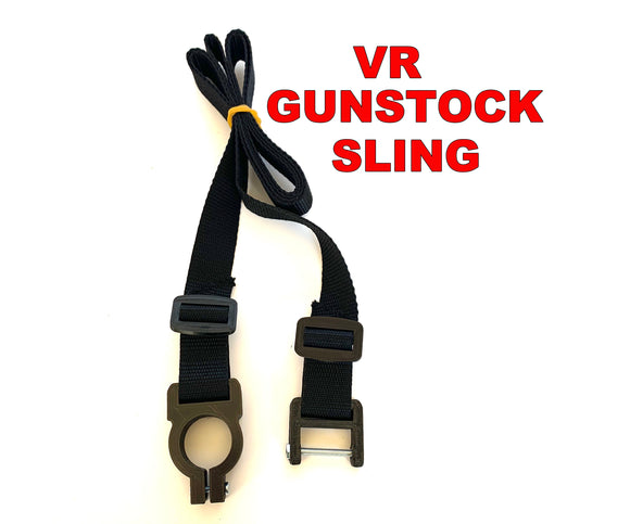 VR Gun Stock / VR Gun Stock Pro adjustable Sling. Sling strap fits GeekTastic55 compatible Quest 1 and compatible Quest 2 gun stocks only.