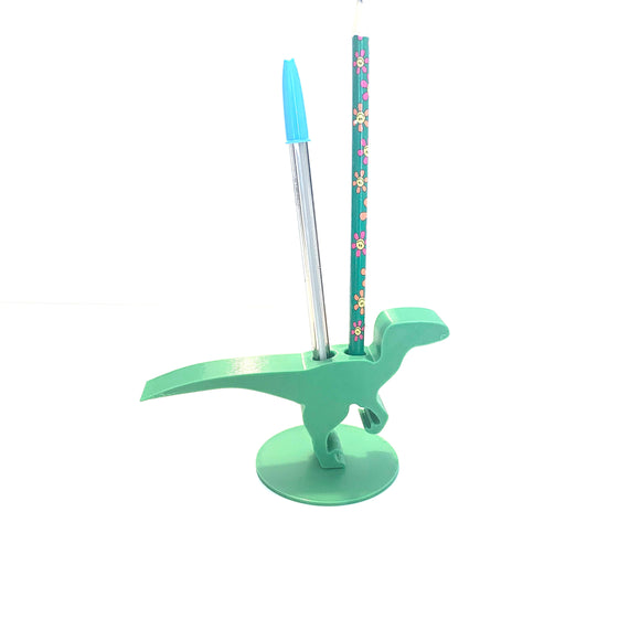 Velociraptor Dinosaur Pen - Pencil - Crayon Pot . Childrens - Kids - Art - Desk - Stationary. Dino Lover gift.