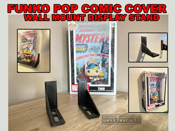 Funko Pop Comic cover wall mount Display Stand - Comic Funko Pop Display - Comic Cover Funko Display Stand - Custom pop vinyl wall stand.
