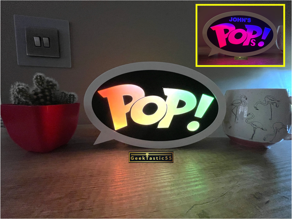 Funko Pop Themed Desk Lamp RGB | Personalised POP table lamp | Cool bedside Lamp | LED nightstand steampunk lamp | personalized lamp