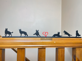 GERMAN SHEPHERD ALSATIAN Silhouette Ornament gift for dog lover, dog breeder, Alsatian gift, Alsatian lovers art Present or statues or decor