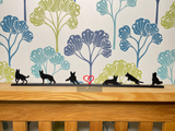 GERMAN SHEPHERD ALSATIAN Silhouette Ornament gift for dog lover, dog breeder, Alsatian gift, Alsatian lovers art Present or statues or decor