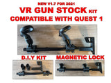 VR Gun Stock fits Oculus Quest 1 and Rift S touch controllers. Pavlov Gun Stock.  DIY Kit everything included. V1.7 New For 2021